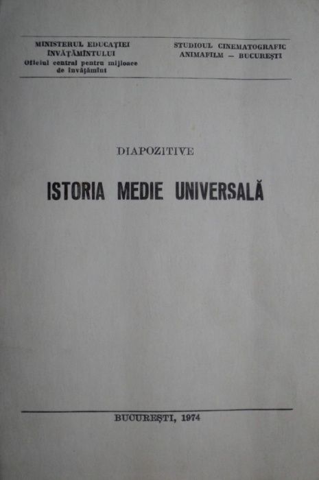 COLECTIE: Diapozitive "Istoria Medie Universala" VINTAGE 1974