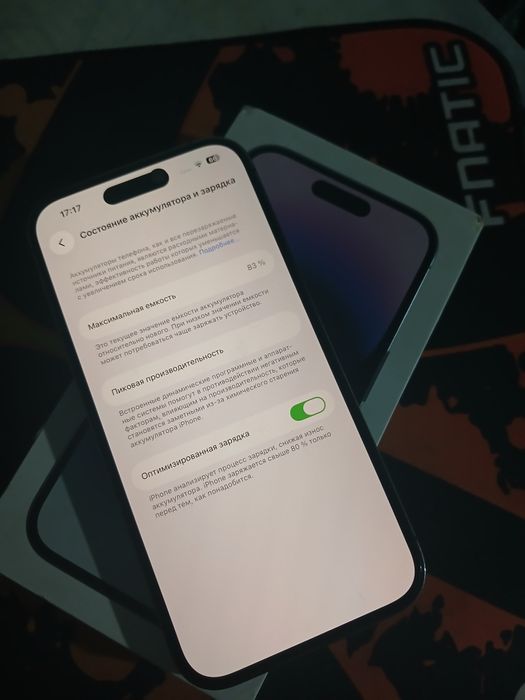 iPhone 14 pro 83%