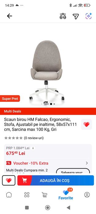 Scaun birou rotariv