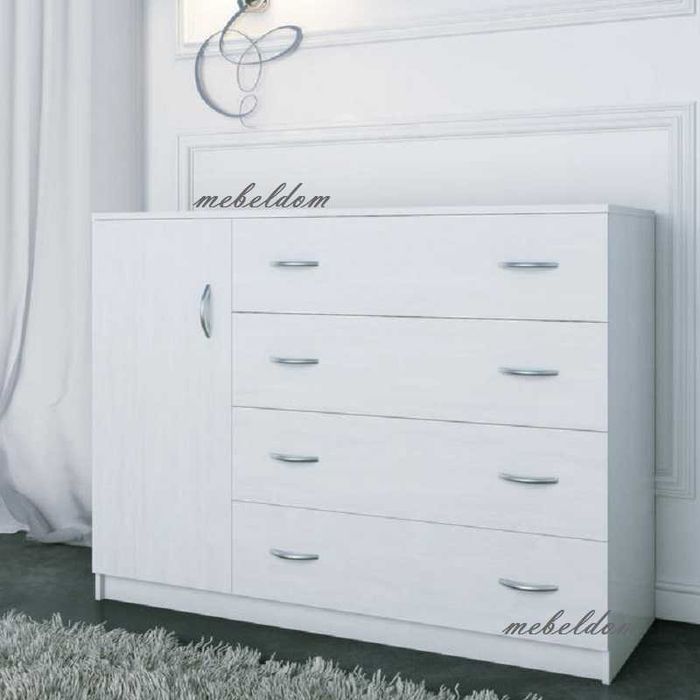 Скрин 110см. с врата и 4 чекмеджета(код-6189)