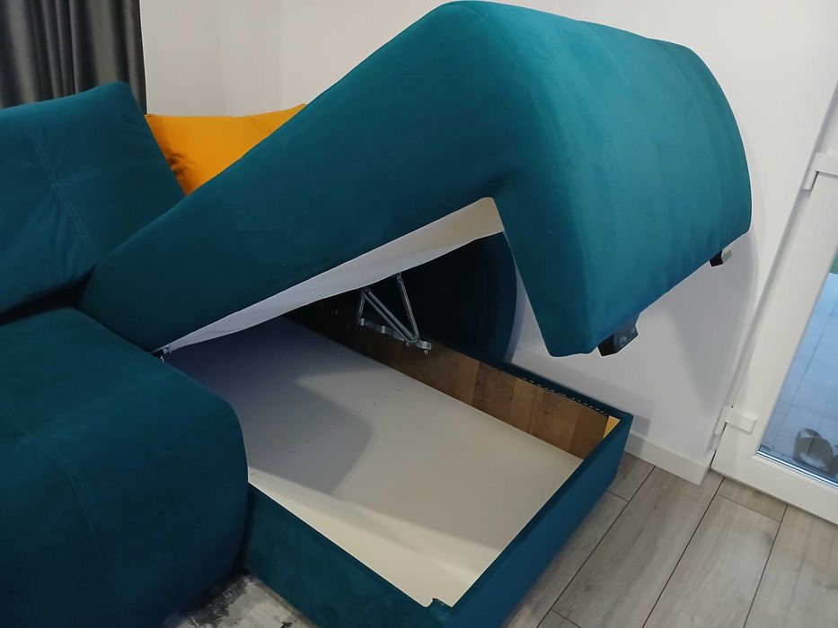 Coltar extensibil,  elegant, culoare albastru verzui