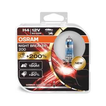 OSRAM H4 Night Breaker Laser 200% 12V халогенни крушки