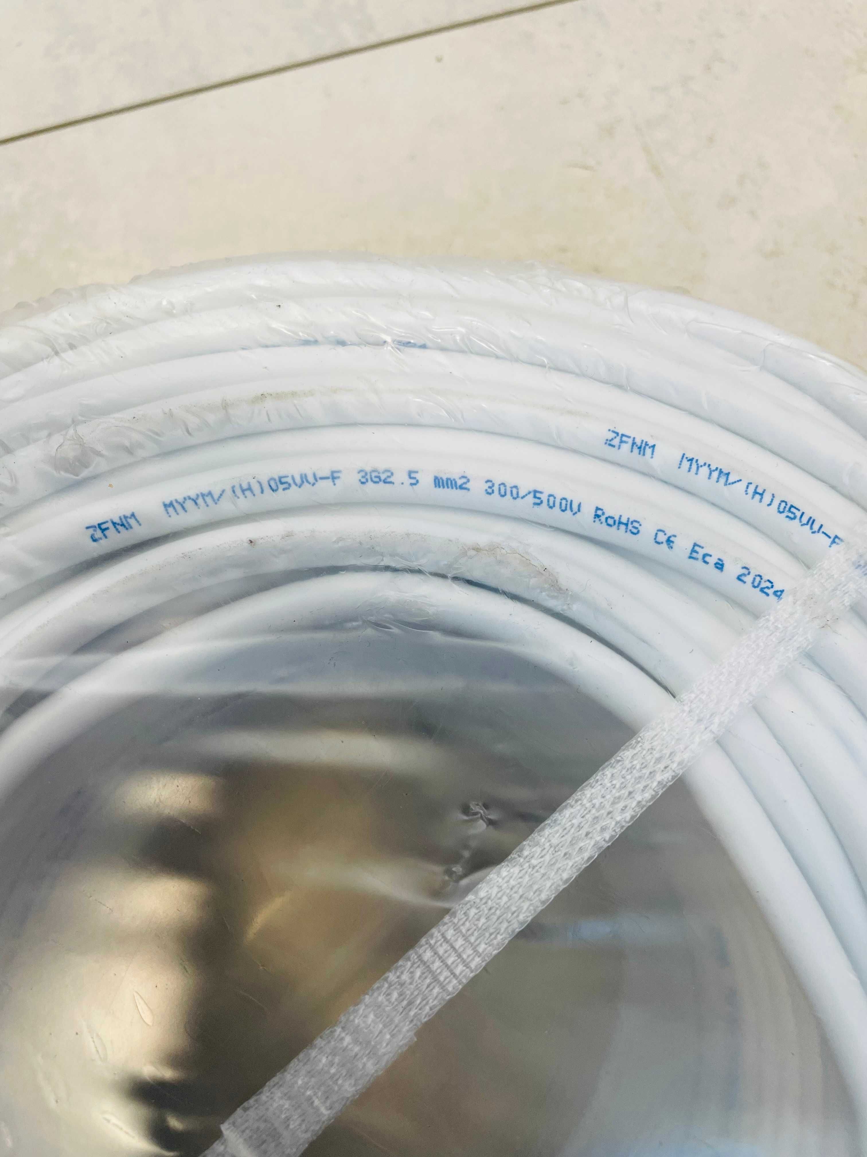 Cablu electric din cupru litat 3X2.5mmp izolatie pvc.