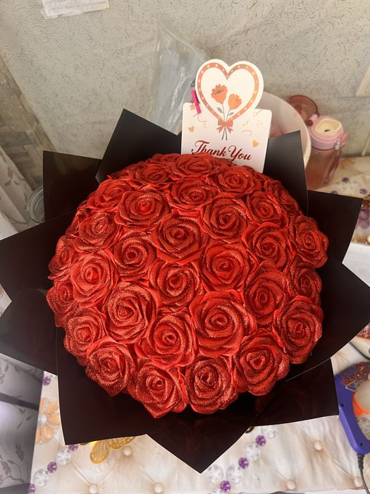 Атласный лент букет