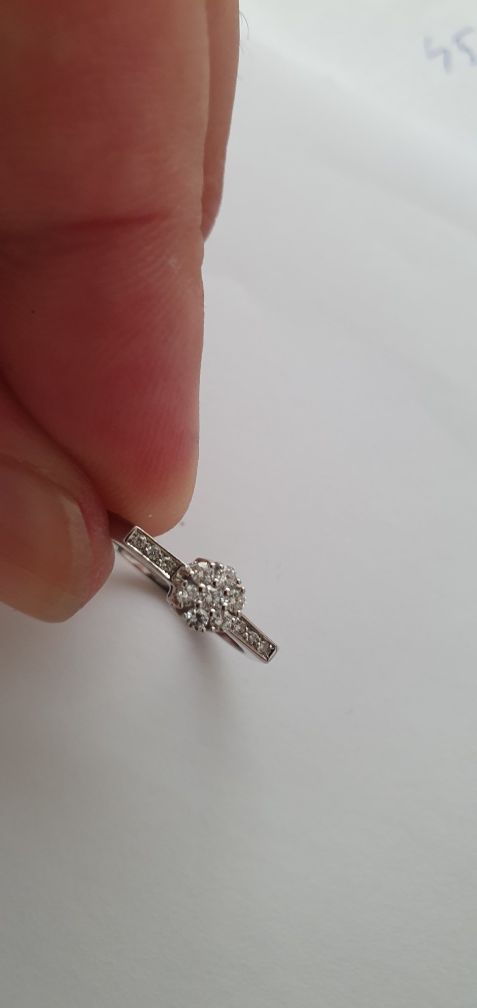 Inel aur alb diamante 18k(antikgemma)