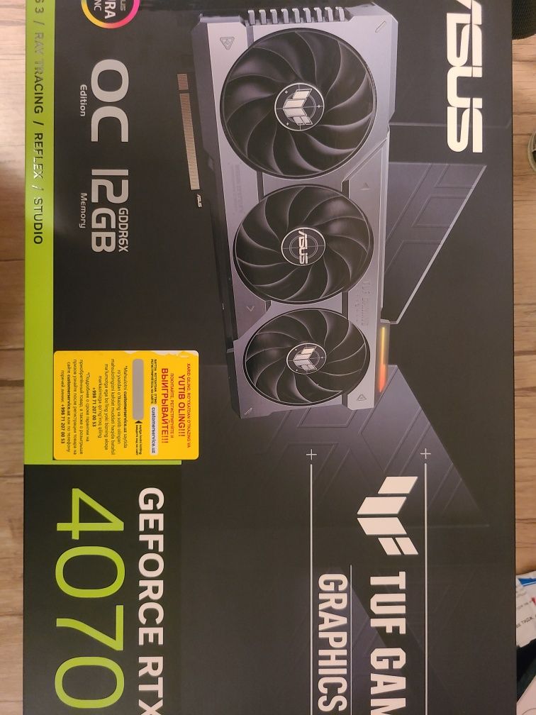 Asus RTX 4070 Ti Tuf Gaming OC (9 месяцев гарантия)