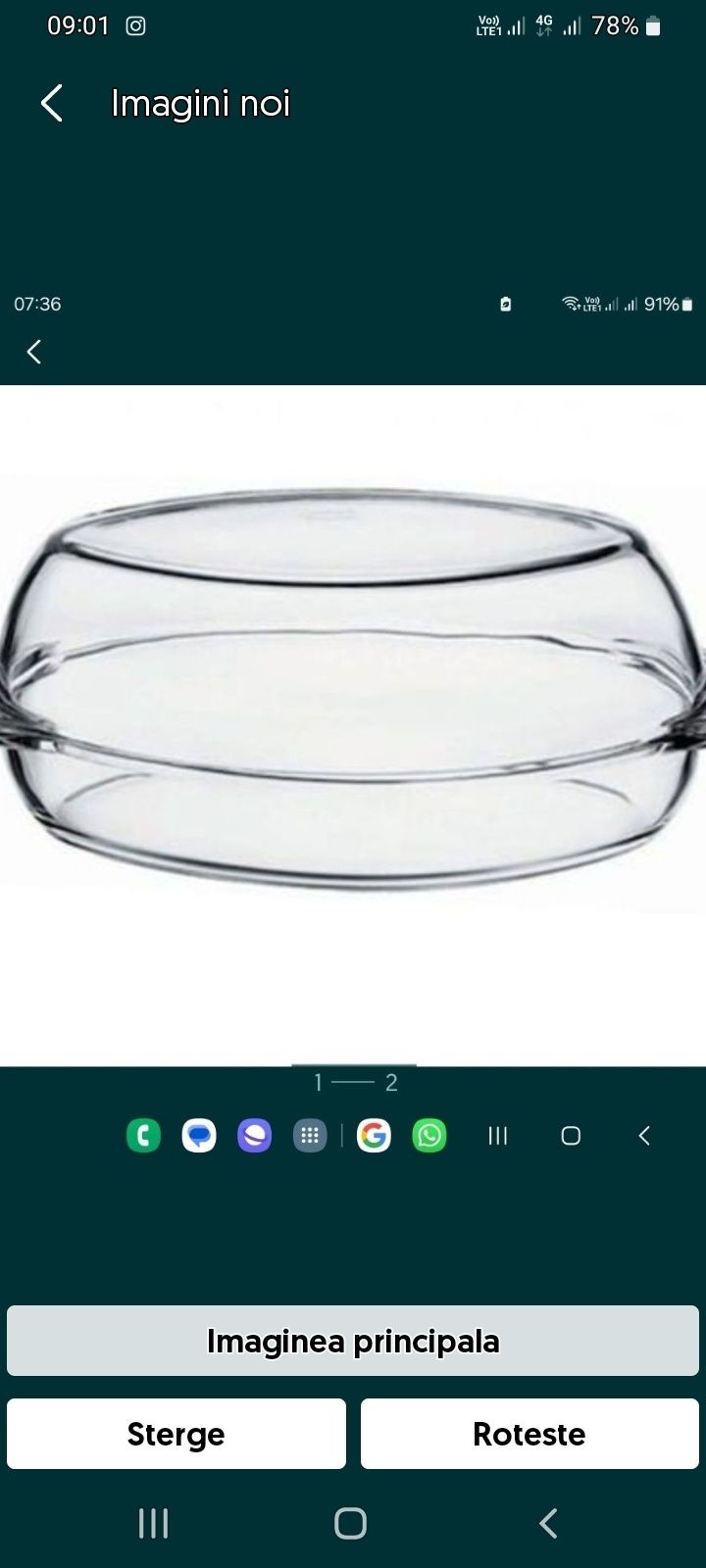 Vas Yena 1,75 L cu capac