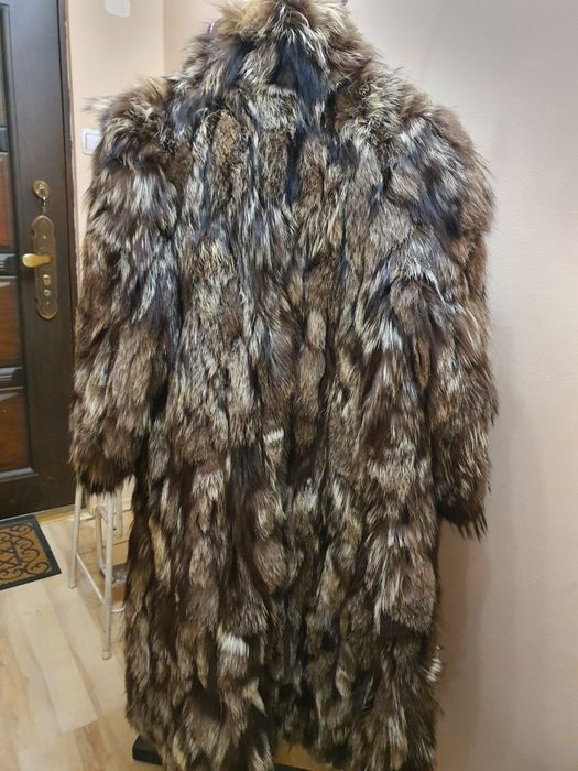 Кожено палто,женско лисица "Въглищарка"