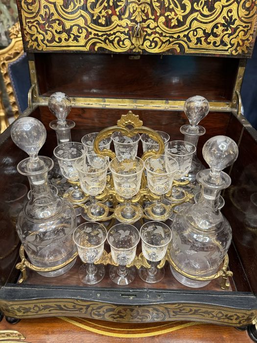 Bar Francez-sec xlx- Napoleon lll Boulle- Pahare Baccarat