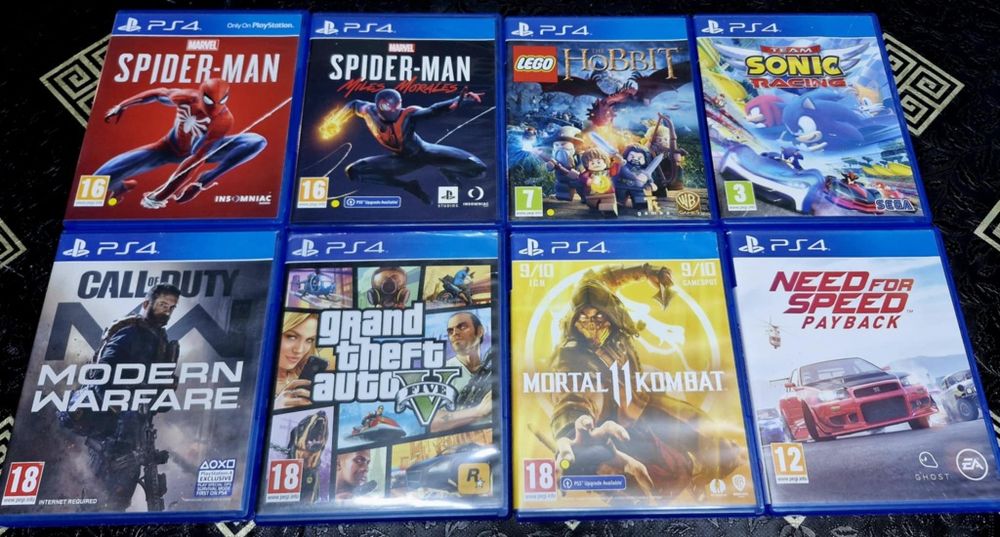 Bloodborne/Lego/Nfs/M kombat/Modern W/AC Odyssey/Last of US2 PS4