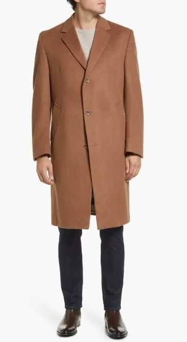 Palton slim L XL M premium SELECTED Home NOU lana moale camel