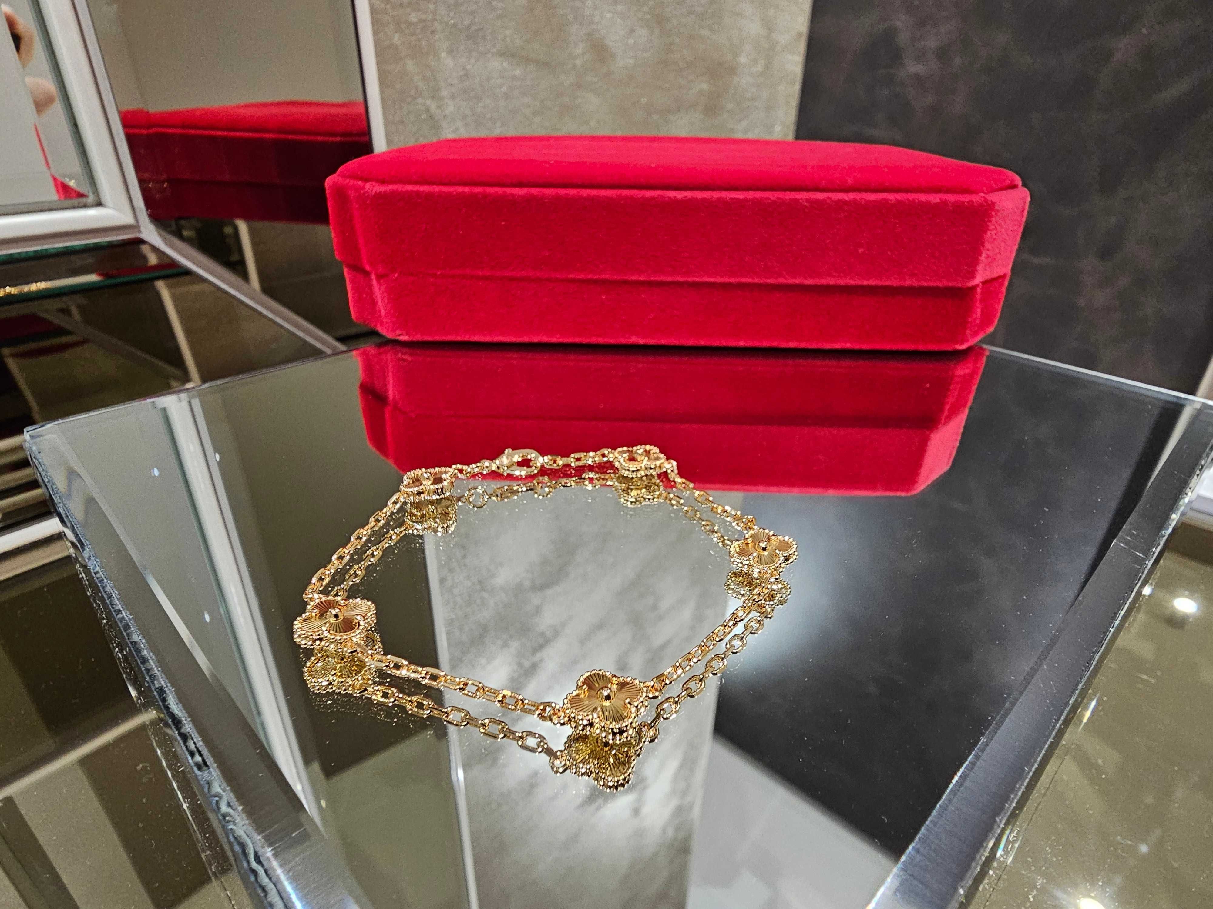 Van Cleef & Arpels VCA Rose Gold 5 Motifs Sweet Alhambra Дамска Гривна