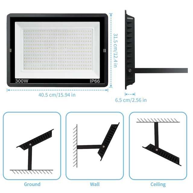 Reflector LED toobettp 300W IP66 alb cald 30000LM TRANSPORT GRATUIT