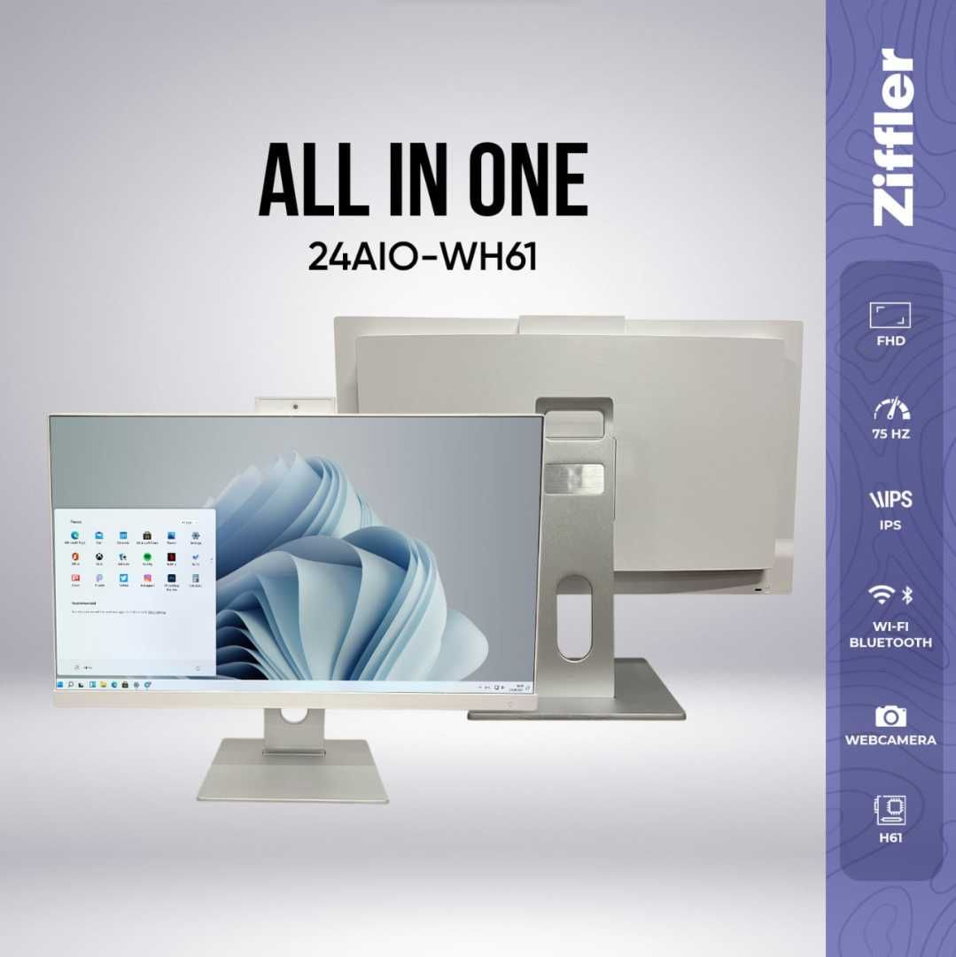 [НОВЫЙ] Моноблок ZIFFLER 24AIO-WH61 | i5-2500S | DDR3 16GB | SSD 256GB