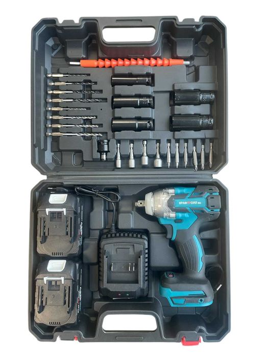 Безчетков акумулаторен ударен гайковерт/винтоверт 36V 25ч куфар Kraft