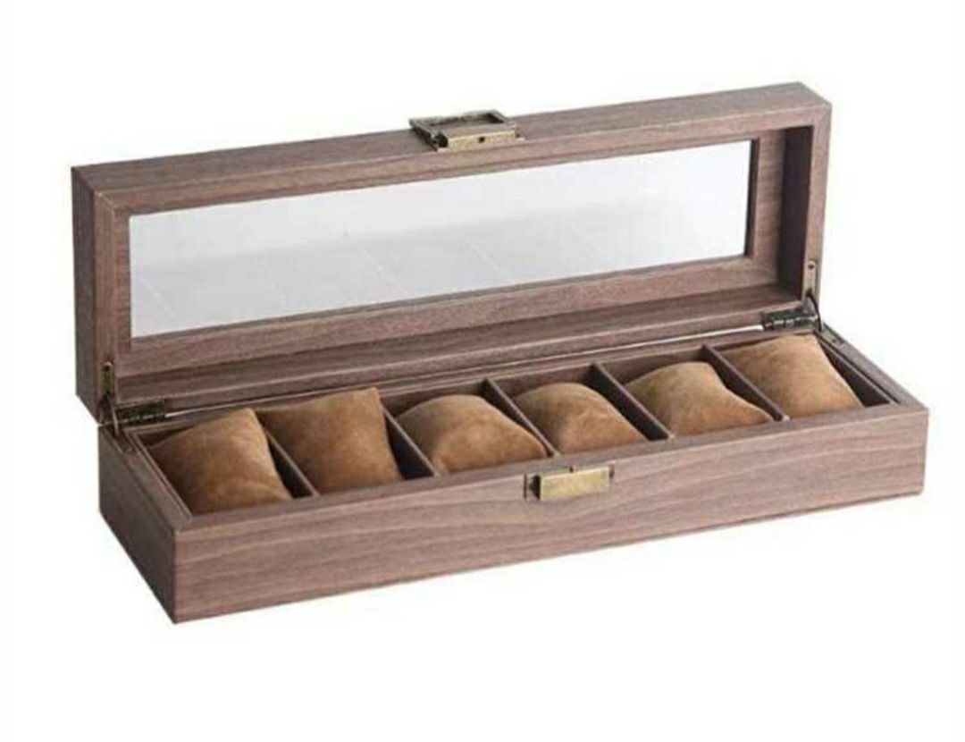 Cutie depozitare pentru ceasuri 6 10 12 compartimente lemn MDF