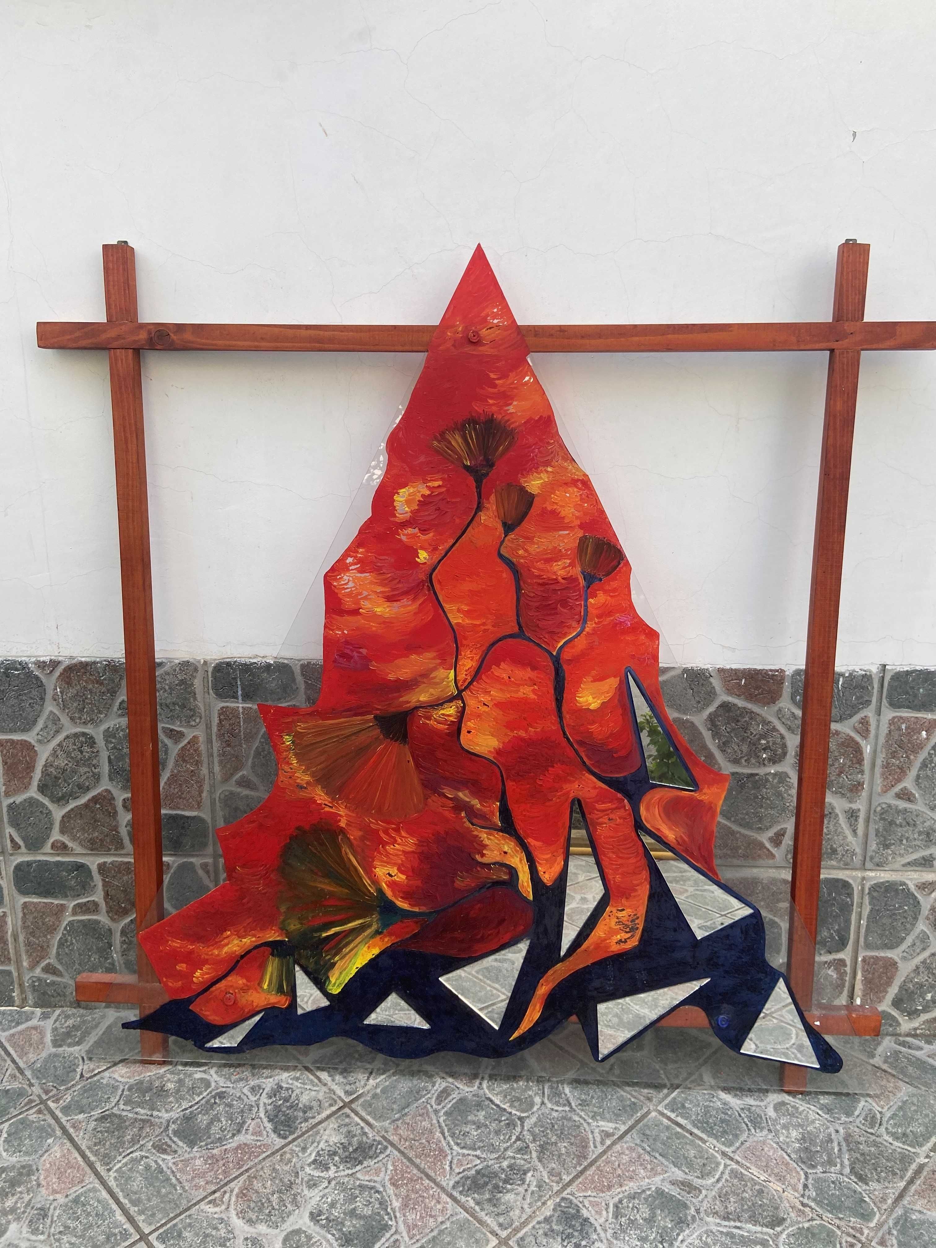 Tablou Ulei pe Sticla  (120 cm x 120 cm)