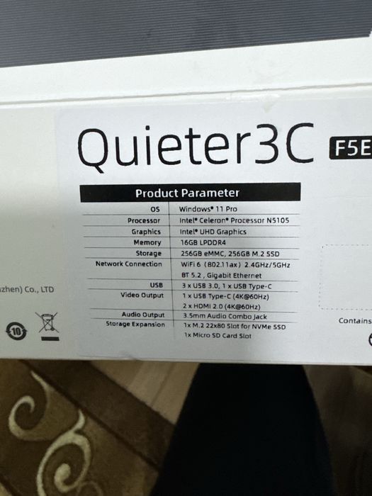 Мини PC 512 GB Чисто нов е не ползван 16GB Ram