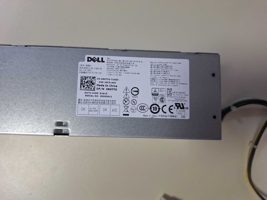 Dell Optiplex 8+4 Pin Power Supply 180W, 3040 3050 3046 5040 7040 7050