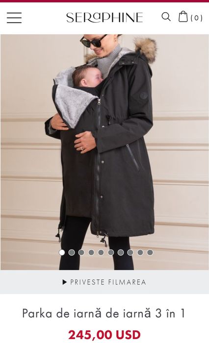 SCHIMB Geaca de gravide cu marsupiu inclus