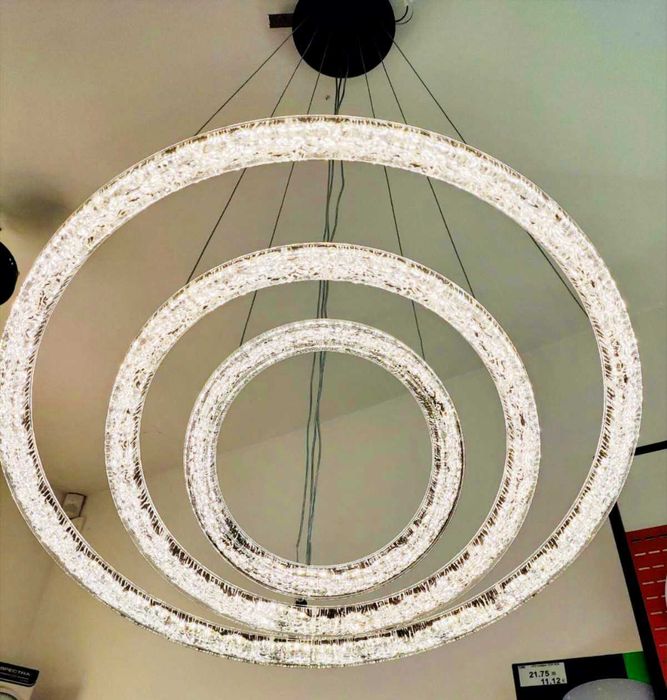 Стилни LED Полилеи пендели, 2 или 3 кристални ринга. Топ цени