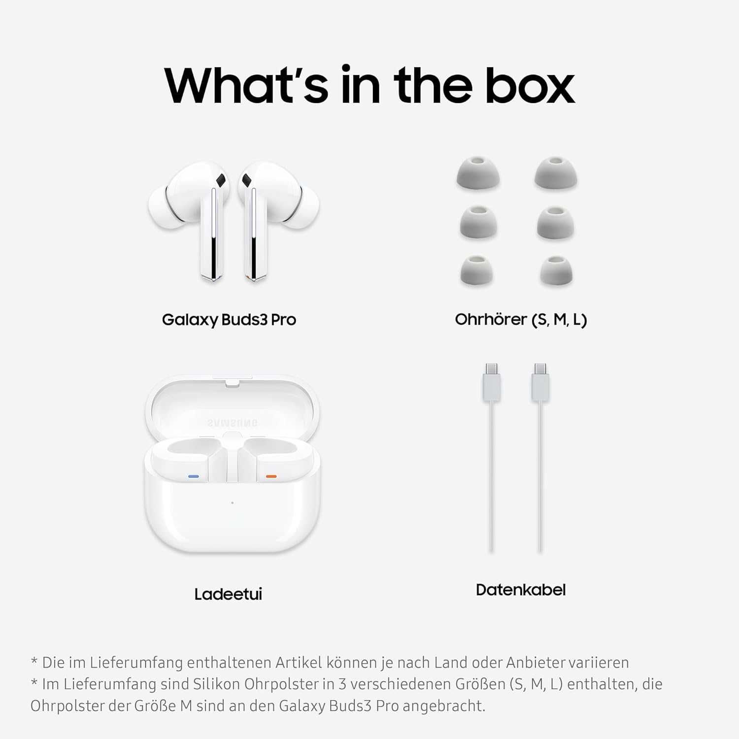 Нови! 2г. гаранция! Samsung Galaxy Buds3 Pro R630, White, Silver
