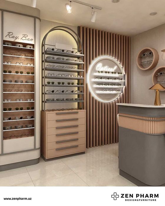 Мебель и витрины для оптики/ Optika do’konlari uchun mebel va vitrina