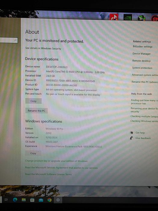 PC Gaming Office Inteli5-9500,24GB RAM,GTX1050 Ti 4GB,SSD 1TB + HDD1TB