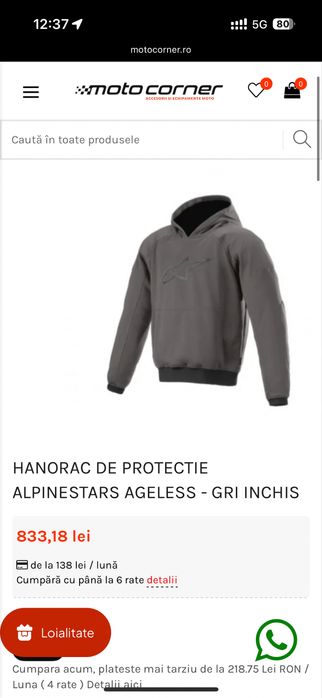 HANORAC (geaca) de protectie ALPINESTARS Asphalt M