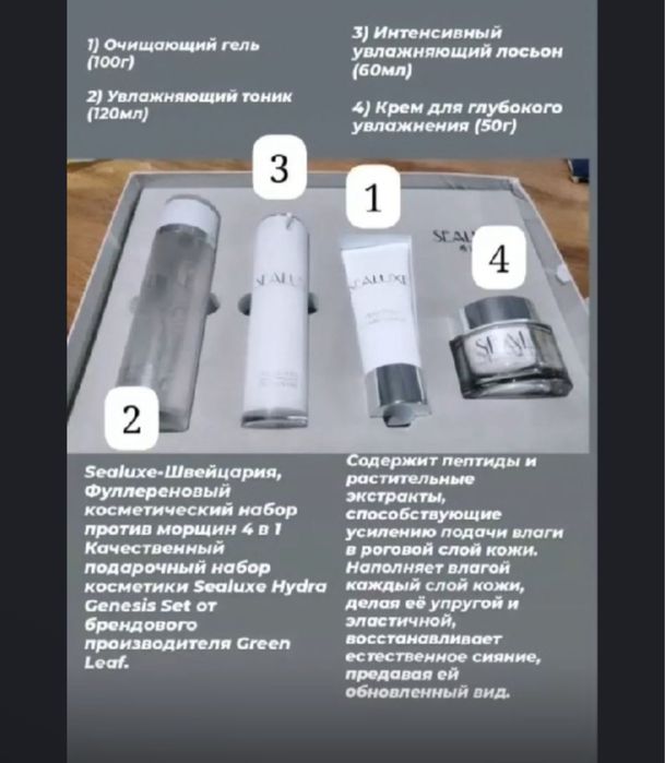 Набор косметических средств Sealuxe Hydre Genesis