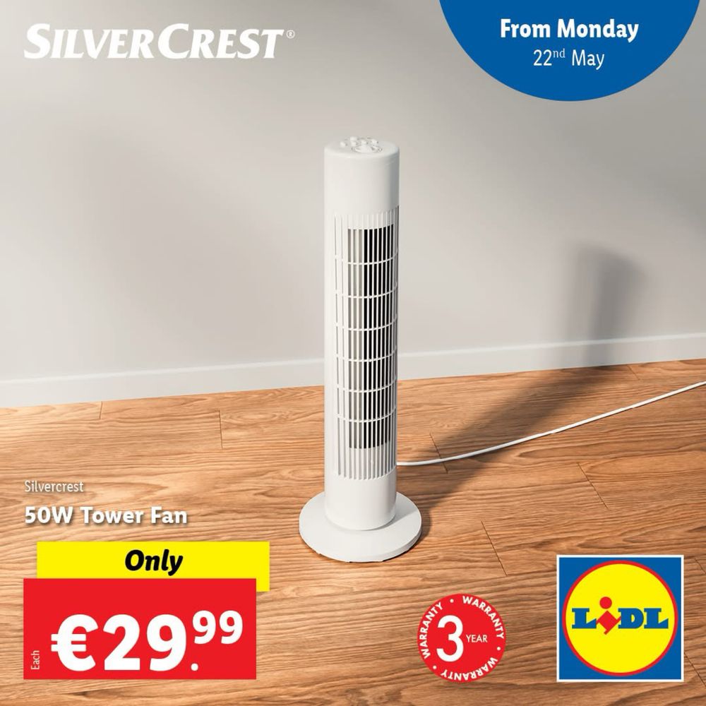 Колонен вентилатор Silvercrest