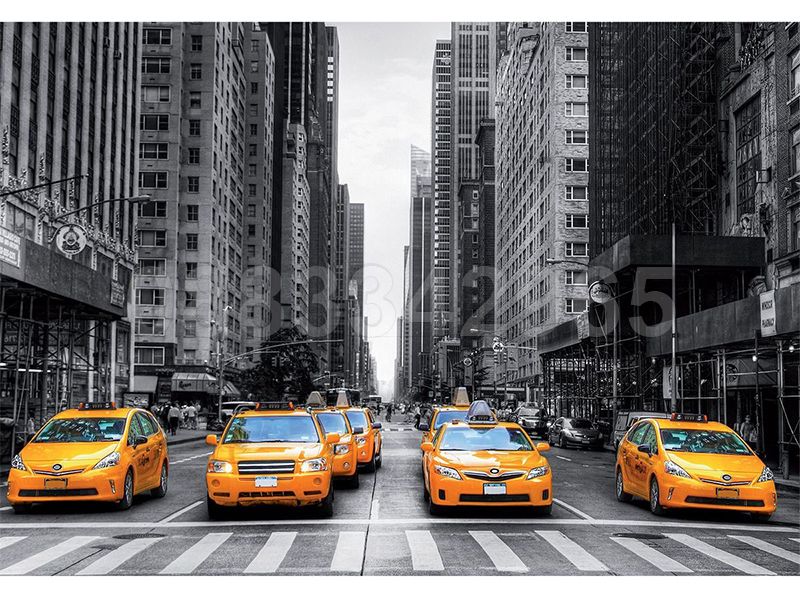 НОВИ! Фототапет 368 х 254 см New York Yellow Taxis