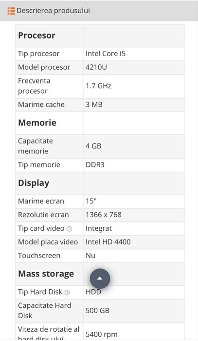 HP 15-ac101nq T1E10EA Laptop