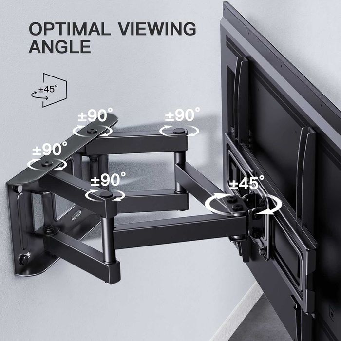Suport TV Perlesmith pentru diagonale 66-177 cm, suporta 45 kg
