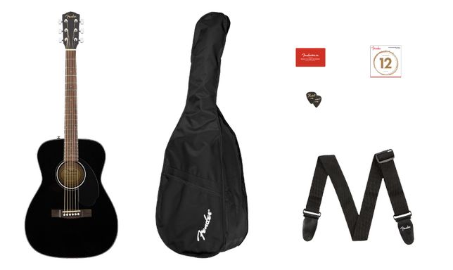 Гитарa Fender CC-60S Black в упаковке. Комплект с чехлом