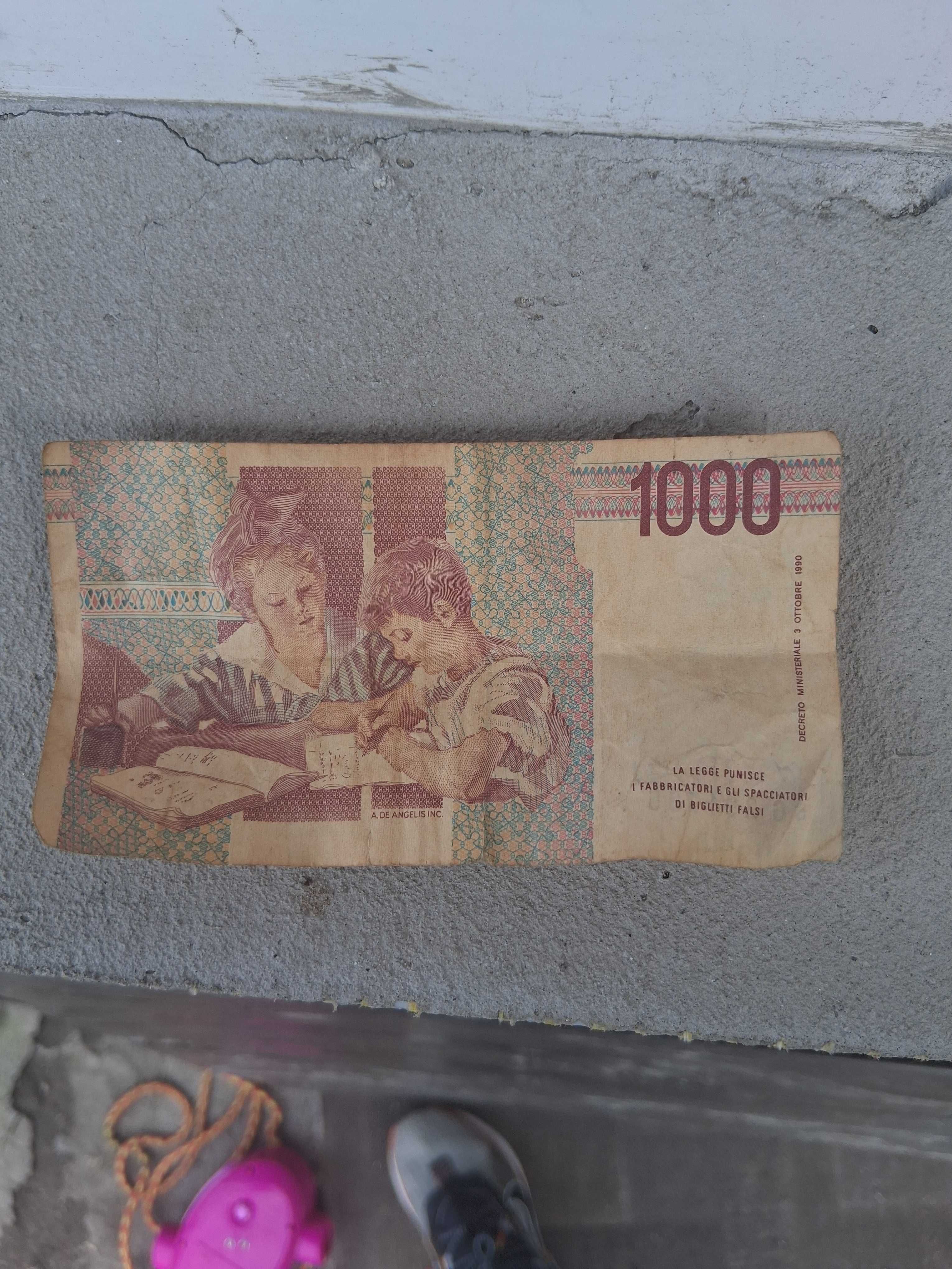 Bacnota de 1000 lire Mille (1990)