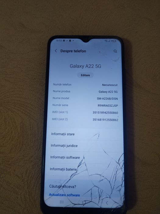 Vând telefon Samsung Galaxy  A22 5G