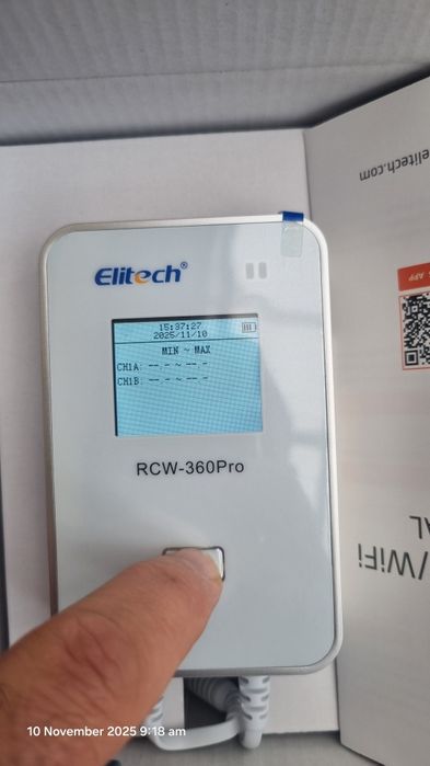 Data Logger Elitech RCW-360Pro WiFi – fără senzori, monitorizare tempe