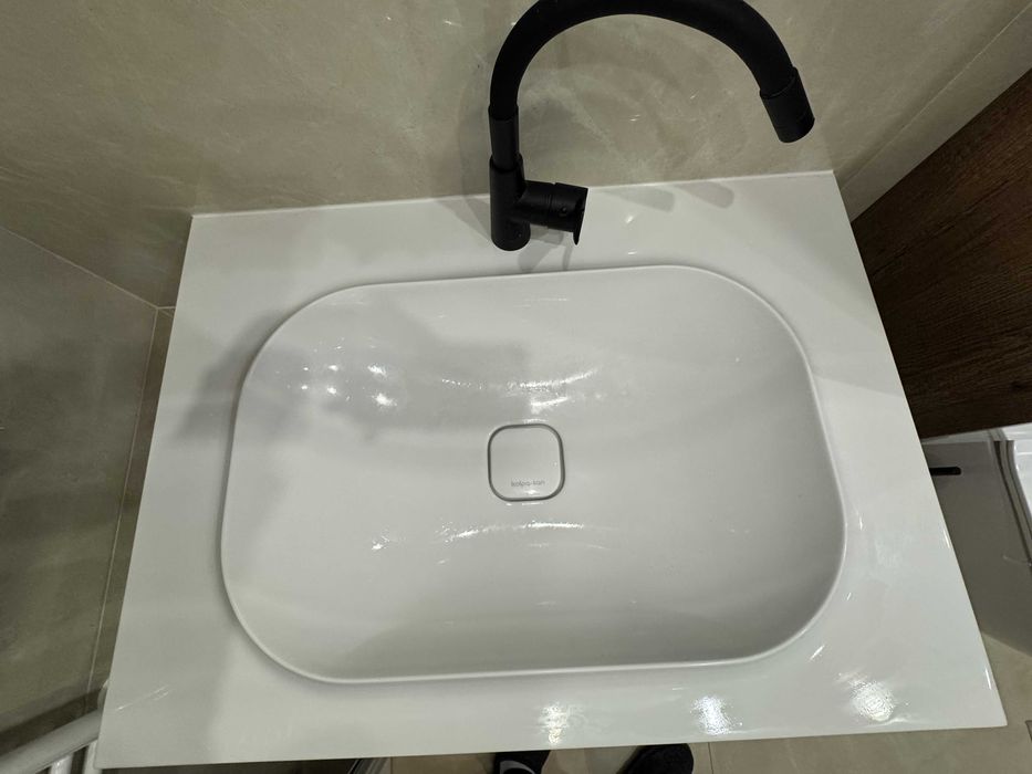 Mивка с долен шкаф Kolpasan Pandora 75 Black Stone