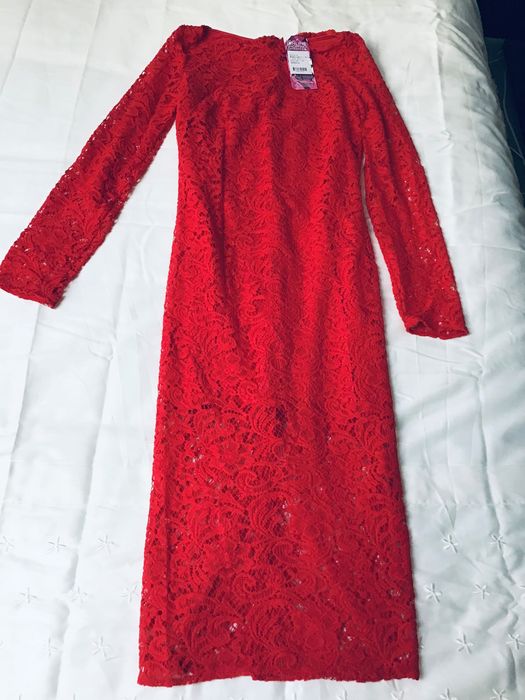 Rochie dantela midi, Pretty Girl, măsura 38, noua cu eticheta