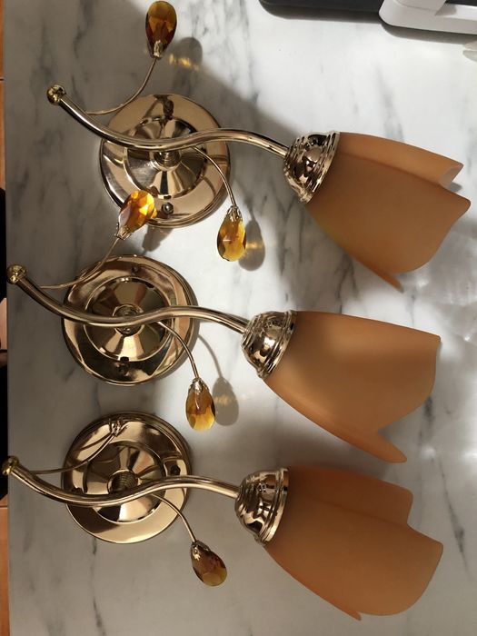 Aplice perete stil floare 3 bucatii