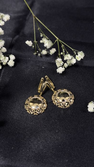 Серьги золотые ЖанТаС ломбард Астана