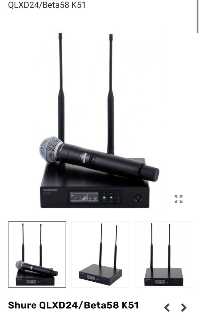 Shure qlxd24 beta 58A K51 (nou)