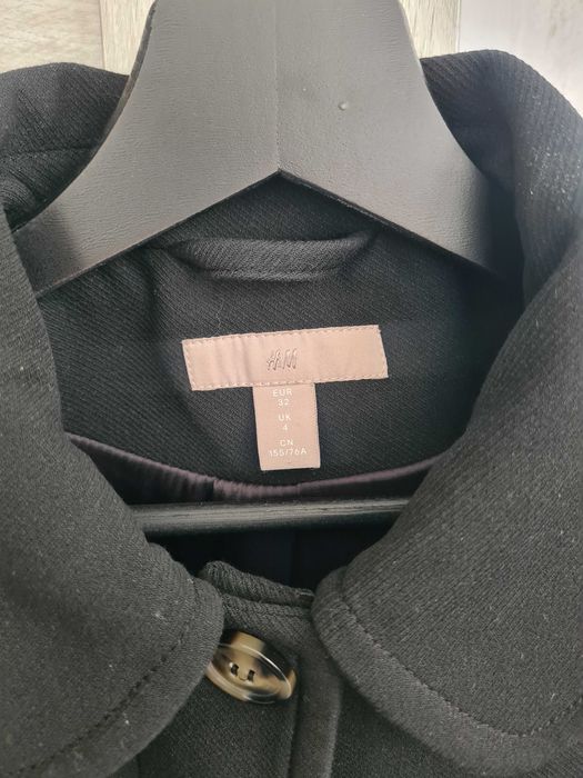 Черно палто HM, 32 XS