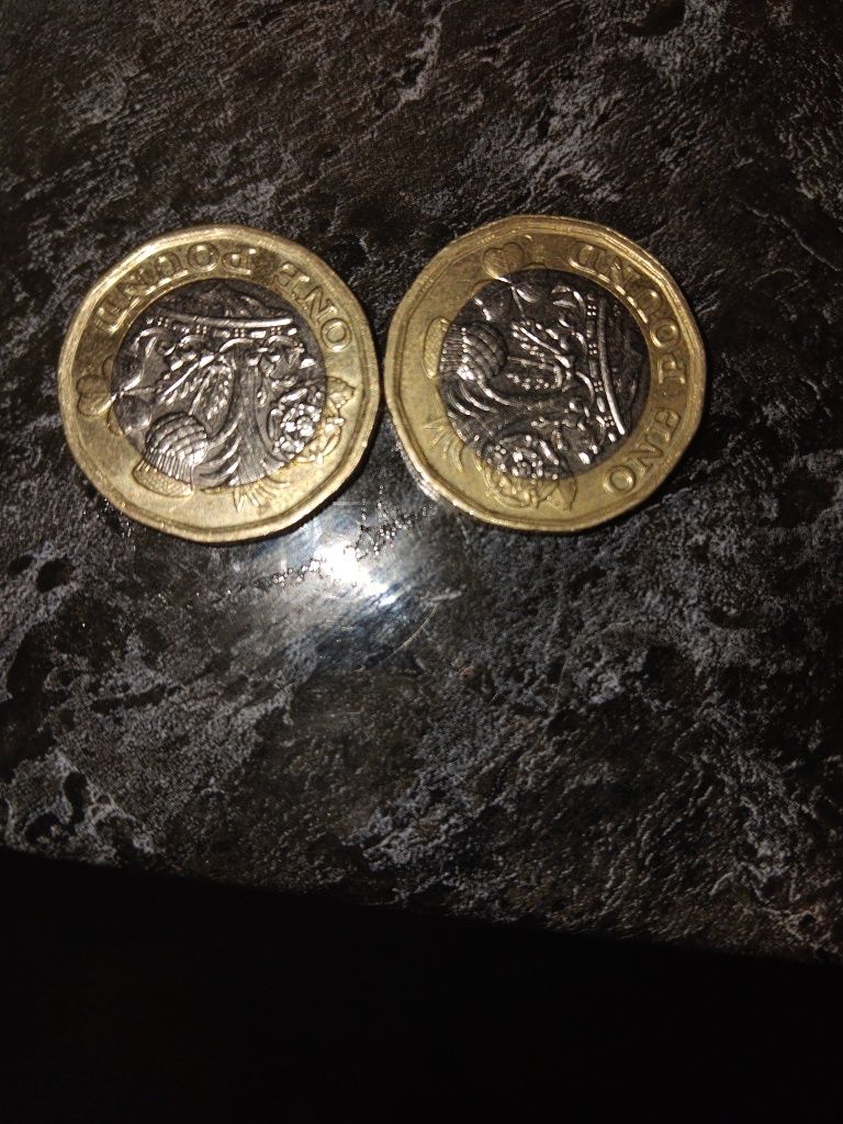 Moneda one pound UK.Regina Elizabeth.