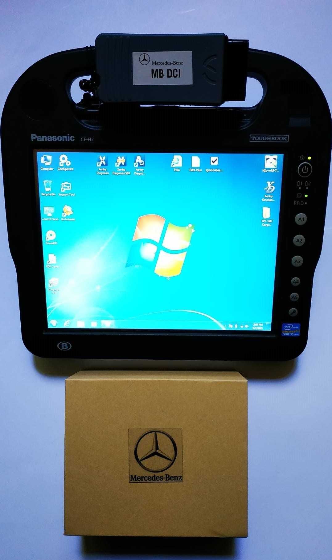 Tester auto Mercedes Mb Star Dci Xentry 2022 + Panasonic CF-H2 Tableta