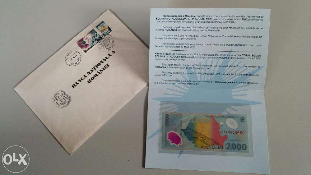 Vand bancnota Eclipsa 1999 (seria 001A)