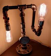 Lampă Steampunk / Industrial cu becuri Edison Cadou