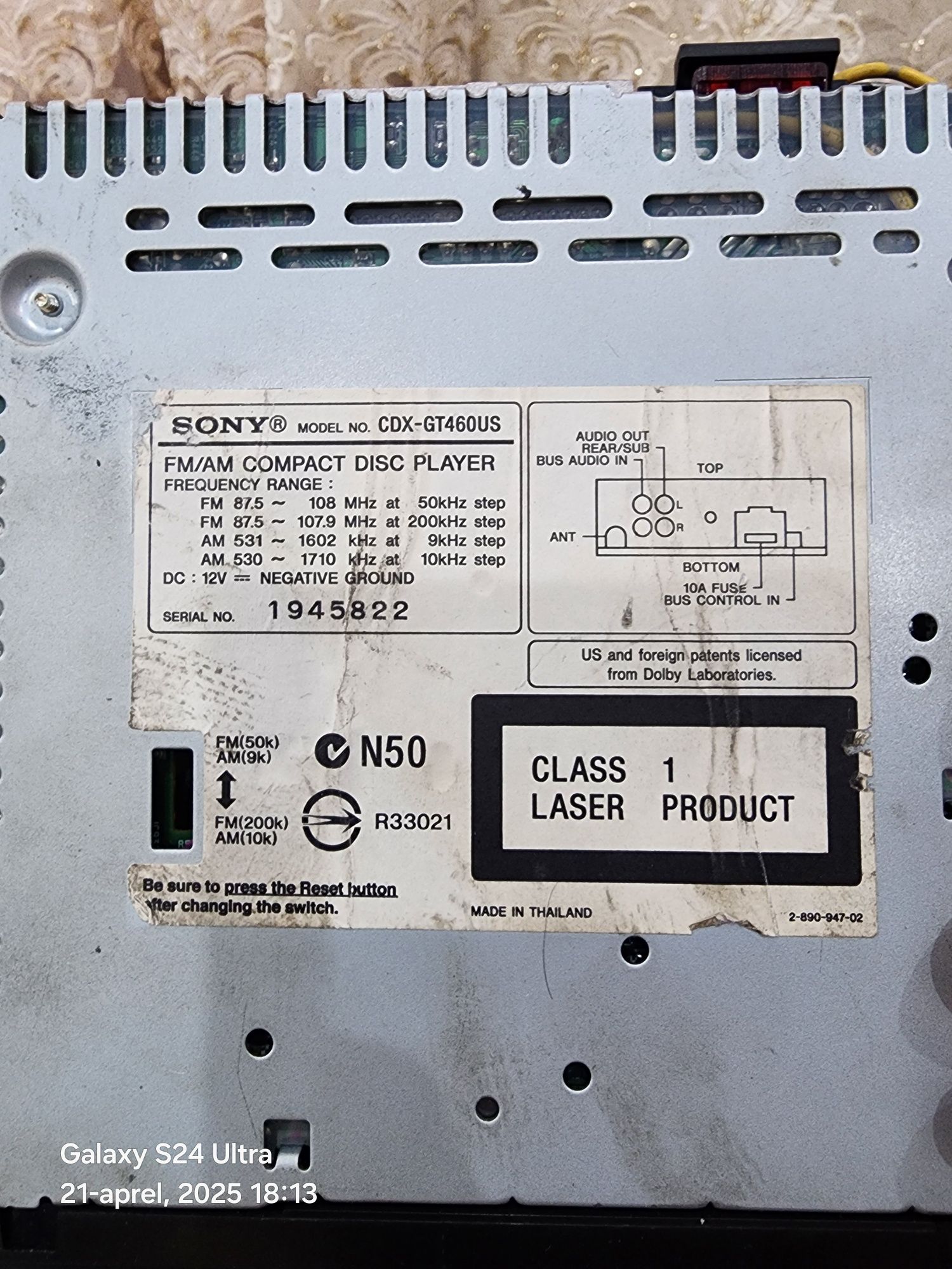 Sony CDX-GT460US