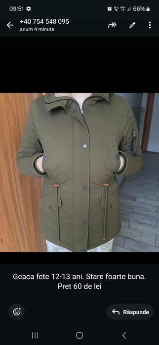 Geaca fete 12-13 ani